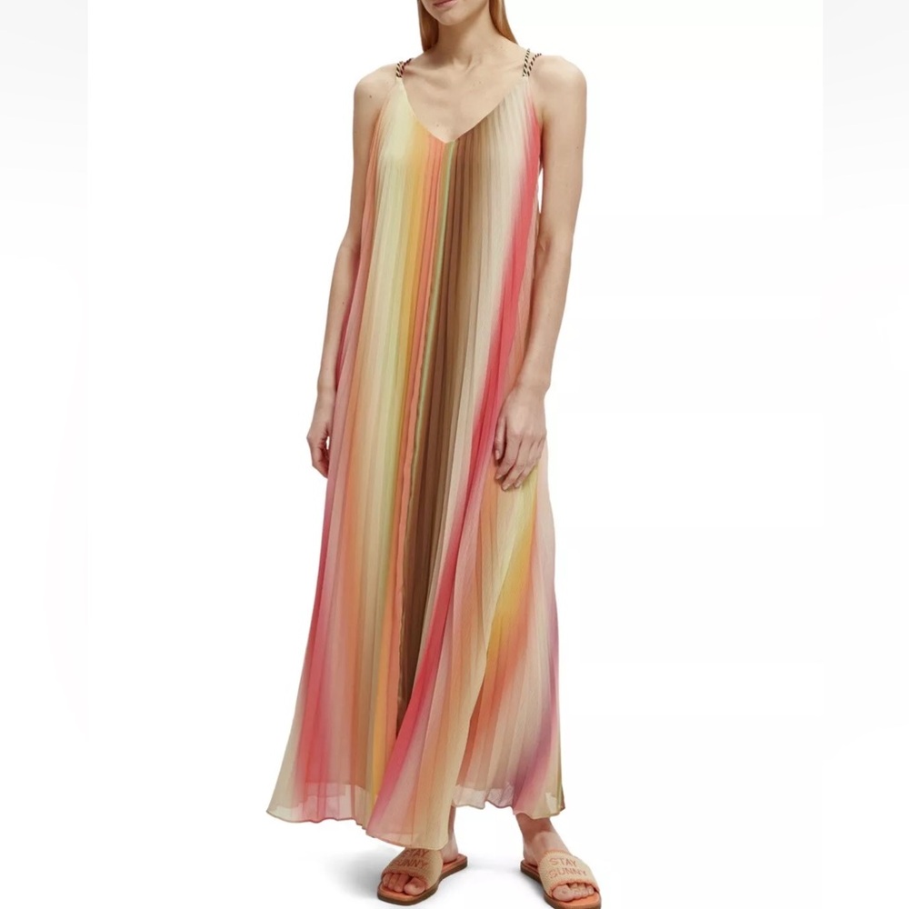 SCOTCH & SODA Pleated Maxi Strap Dress